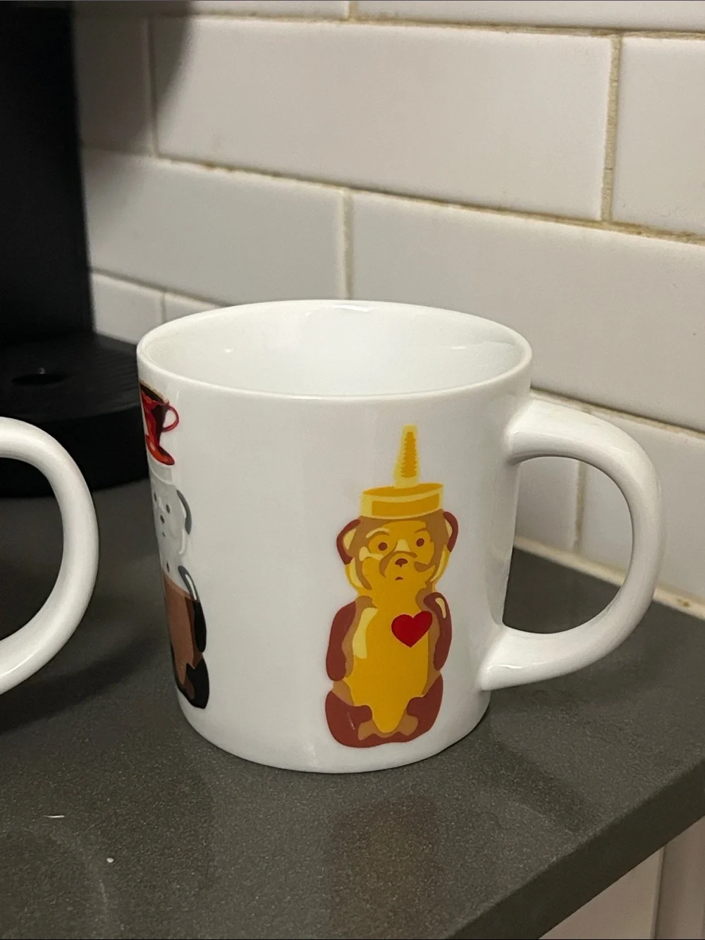 Williams Sonoma fnnch honey bears cups mugs set of 2